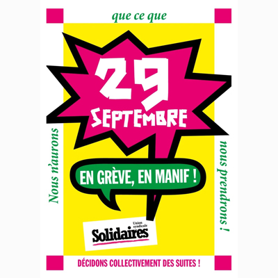 SUD Collectivités Territoriales de la Haute-Garonne : Mobilisations interpro le 29 septembre