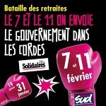 SUD Collectivités Territoriales de la Haute-Garonne : Réforme des retraites : mobilisations le 7 et le 11 février