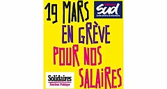 SUD Collectivités Territoriales de la Haute-Garonne : Toutes et tous en grève le 19 mars !